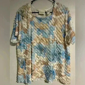Women’s XL Alfred Dunner top EUC with ruffle detail